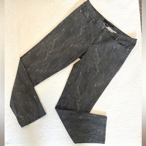 Calvin Klein Ultimate Skinny Jeans Distressed Women's Black White Stripes: 33/16